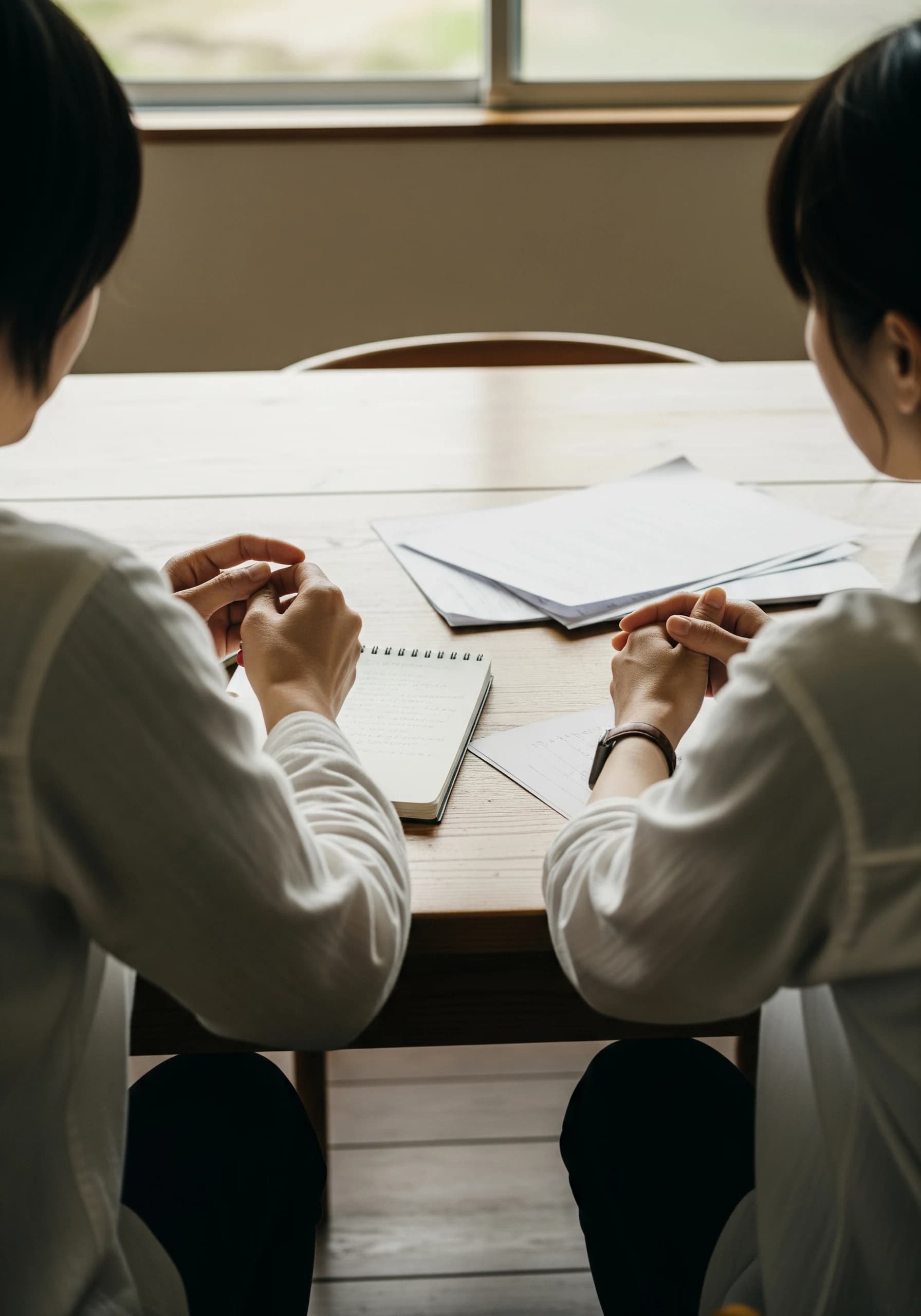 現場で担当者と対話する打合せ
